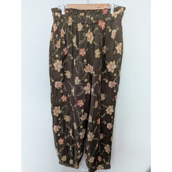 Free People Midnight Hour Floral Gauze High Waist Pants - Picture 1 of 3
